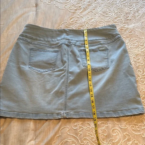 Mini Blue Denim Pencil Skort - Picture 5 of 6